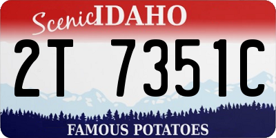 ID license plate 2T7351C