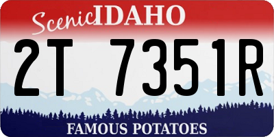 ID license plate 2T7351R