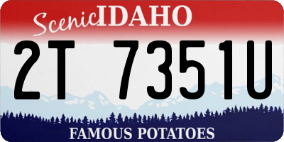 ID license plate 2T7351U