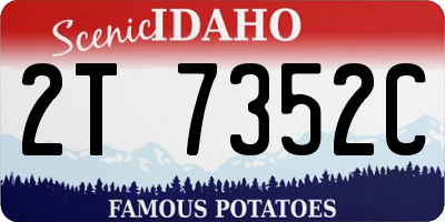 ID license plate 2T7352C