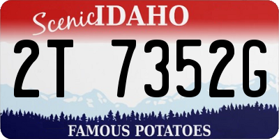 ID license plate 2T7352G