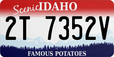 ID license plate 2T7352V