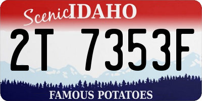 ID license plate 2T7353F