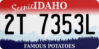 ID license plate 2T7353L