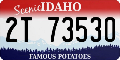 ID license plate 2T7353O
