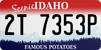 ID license plate 2T7353P