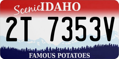 ID license plate 2T7353V
