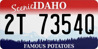 ID license plate 2T7354Q