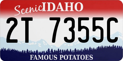 ID license plate 2T7355C