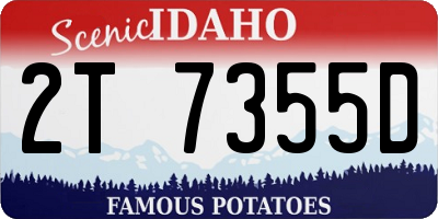 ID license plate 2T7355D