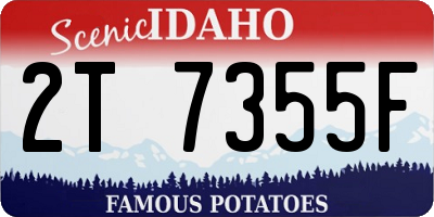 ID license plate 2T7355F
