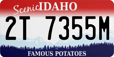 ID license plate 2T7355M