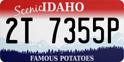 ID license plate 2T7355P