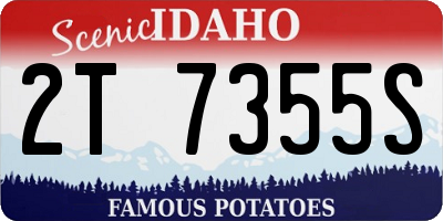 ID license plate 2T7355S
