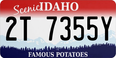 ID license plate 2T7355Y