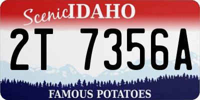 ID license plate 2T7356A