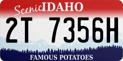 ID license plate 2T7356H