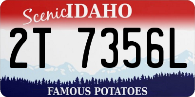 ID license plate 2T7356L