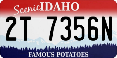 ID license plate 2T7356N