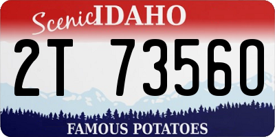 ID license plate 2T7356O
