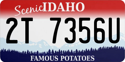 ID license plate 2T7356U