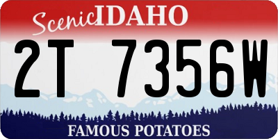 ID license plate 2T7356W