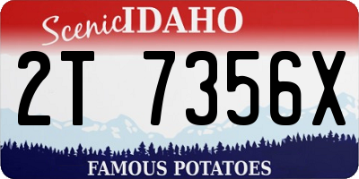ID license plate 2T7356X