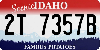 ID license plate 2T7357B