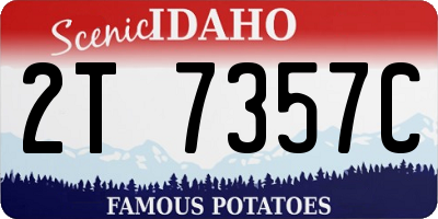 ID license plate 2T7357C
