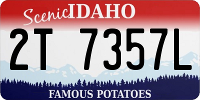 ID license plate 2T7357L