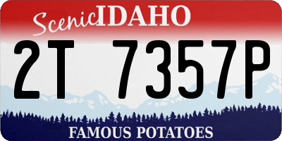 ID license plate 2T7357P