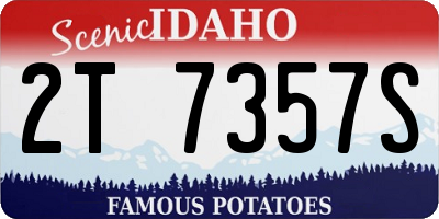 ID license plate 2T7357S