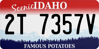 ID license plate 2T7357V