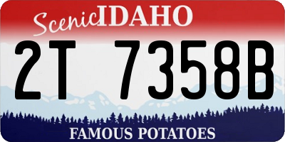 ID license plate 2T7358B