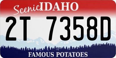 ID license plate 2T7358D
