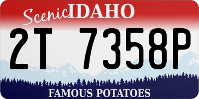 ID license plate 2T7358P