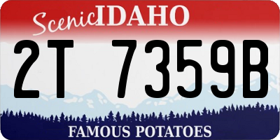ID license plate 2T7359B