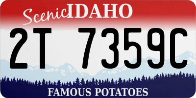 ID license plate 2T7359C