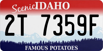 ID license plate 2T7359F