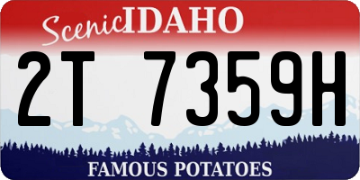 ID license plate 2T7359H