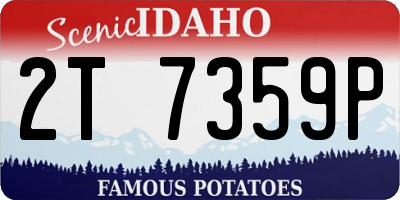 ID license plate 2T7359P