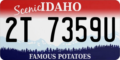 ID license plate 2T7359U