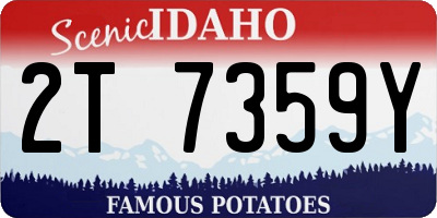 ID license plate 2T7359Y