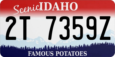 ID license plate 2T7359Z