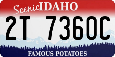 ID license plate 2T7360C