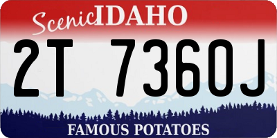 ID license plate 2T7360J