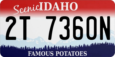 ID license plate 2T7360N