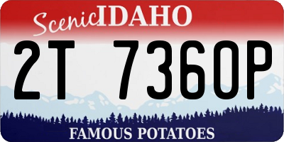 ID license plate 2T7360P