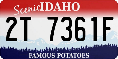 ID license plate 2T7361F