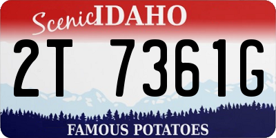 ID license plate 2T7361G